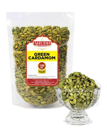 Shudh Green Cardamom Pods 100g - All Natural, Vegan, Gluten-Friendly | Product of India - Buy Online on GoSupps.com