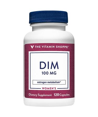 The Vitamin Shoppe DIM 100MG with Bioperine Black Pepper Extract Supports Estrogen Metabolism for Women's Health (120 Capsules)