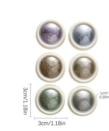 Chrome pour les ongles poudre de paillettes ongles - 6 couleurs paillettes Fingernail Chrome | Shimmer Nail fournit de la poudre pour le festival les rencontres le maquillage l'Halloween 02 B - Buy Online on GoSupps.com