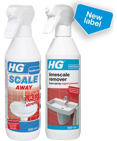 HG Limescale Remover Foam Spray Professional Grade Limescale Remover (500ml) - 218050106 & Limescale Remover Foam Spray Professional Grade Limescale Remover (500ml) - 218050106 + Limescale Remover Foam Spray - Buy Online on GoSupps.com
