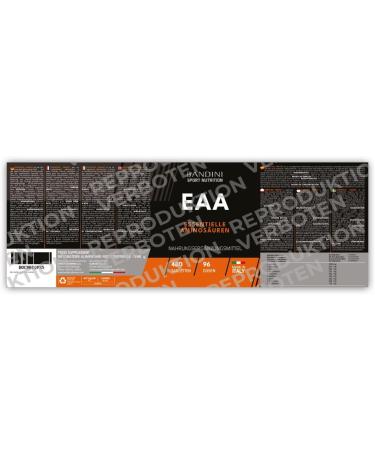 Bandini EAA Amino Acids Complex - 480 Vegan High-Dose Tablets | 9 Essential Amino Acids | Pre & Post Workout Booster | Tasteful Additive-Free Non-GMO - Buy Online on GoSupps.com