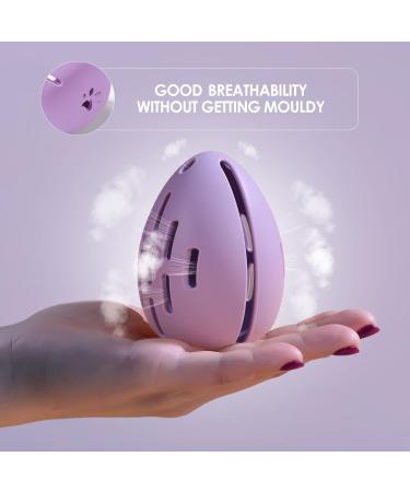 DYRENAC Silicone Makeup Sponge Holder - Reusable & Washable Travel Case | Shatterproof Beauty Blender Organizer - Purple - Buy Online on GoSupps.com