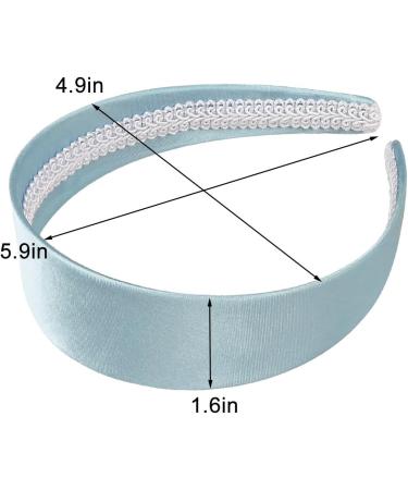 Ivyu Cinderella Blue Headband for Women Light Blue Teal Headband Large Thick Wide Headbands 70s Headband for Girls - Buy Online on GoSupps.com