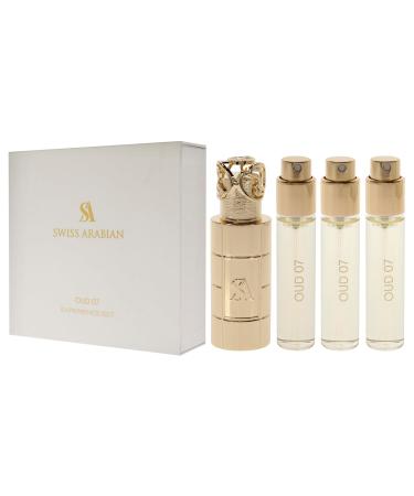 Swiss Arabian Oud 07 Giftset - Arabian Perfumes for Women and Men - Long Lasting Perfume - Floral Spicy Vanilla Perfume - 3 Bottles with Case - 4 pc - Buy Online on GoSupps.com