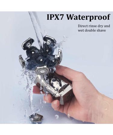 8-in-1 Rechargeable Electric Head Shaver for Bald Men - Floating Heads Hair Clipper Nose & Ear Trimmer Facial Brush - Buy Online on GoSupps.com