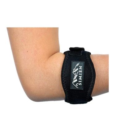 Simien Tennis Elbow Brace (2-Count), Tennis & Golfer's Elbow Pain Relief with Compression Pad, Wrist Sweatband and E-Book - Buy Online on GoSupps.com