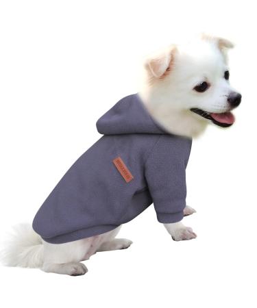 Hualisiji hooded sweater for dogs hoodie dog chihuahua sweater dog sweatshirt dog warm and light with a soft texture easy to wear and light colors (s gray) s