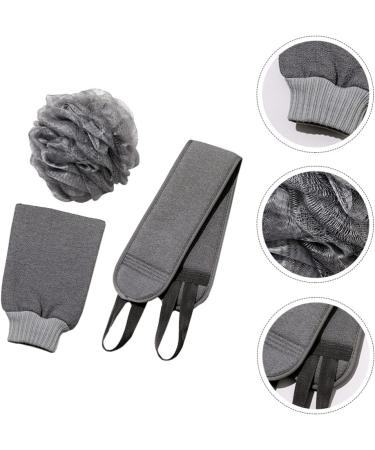 Exfoliating Bath Gloves Set for Men - Body Scrub Shower Scrubber & Loofah Cleaning Cloth - International Shipping Available - Buy Online on GoSupps.com