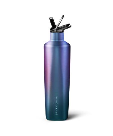 Br Mate ReHydration - 100% Leakproof 25oz Insulated Water Bottle with Straw - Stainless Steel Water Canteen (Dark Aura) 25 oz 25oz Dark Aura