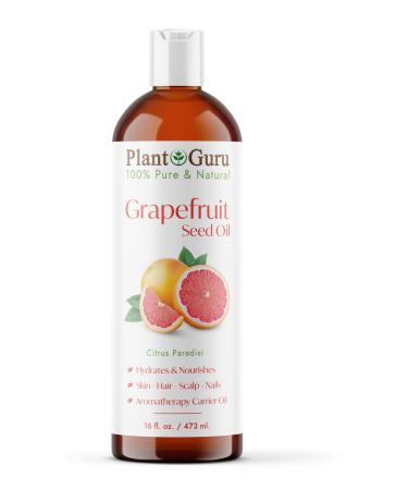 Grapefruit Seed Oil 16 oz Cold Pressed 100% Pure Natural Carrier - Skin Body And Face. Great For Moisturizing Creams Lotions Scalp Treatments and Lip Balms