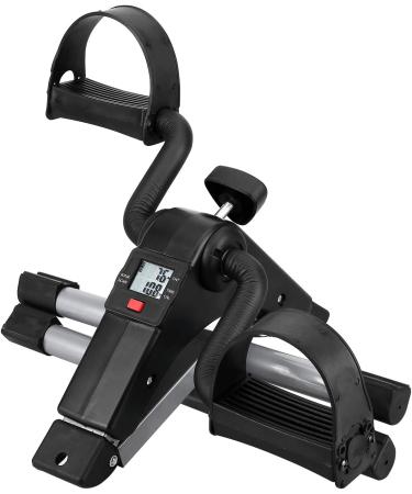 Folding Pedal Exerciser Mini Exercise Bike - Portable Under Desk Foot Pedal Exerciser for Arm and Leg Workout - Silver - Buy Online on GoSupps.com