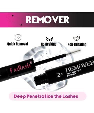 FADLASH 2 in 1 Lash Bond and Remover - Super Strong Hold Adhesive for Cluster Individual Lashes - 48 Hours Lasting - Non-Irritating Formula - Black+White - Buy Online on GoSupps.com