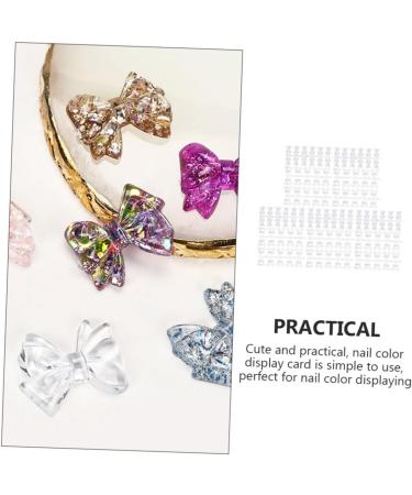 Beavorty 3 Nail Nail Polish Tools Manicure Tools Nail Color Display Card Nail Color Displaying Tool Clear Nail Color Displaying Tool Play Board Sample Bear Bow Tie - Buy Online on GoSupps.com