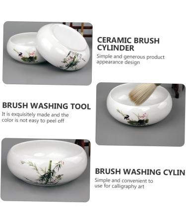 COHEALI Calligraphy Brush Washer Cup - Ceramic Cylinder Tool for Perfectly Cleaning Writing Brushes - Essential Calligraphy Supplies - Buy Online on GoSupps.com
