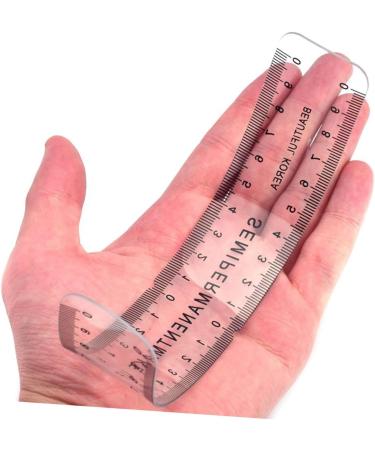NOLITOY 4 Pcs Flexible Eyebrow Measure Curved Ruler Semi Eyebrow Ruler Tool Eyebrow Trimming - Buy Online on GoSupps.com