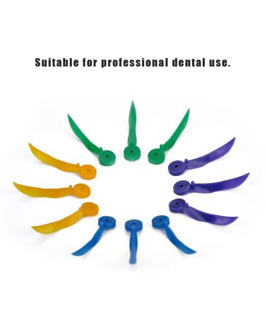 Disposable Dental Wedges 400 Pack - Wavy Poly Wedges with Holes 4 Colors & Sizes | International Shipping - Buy Online on GoSupps.com