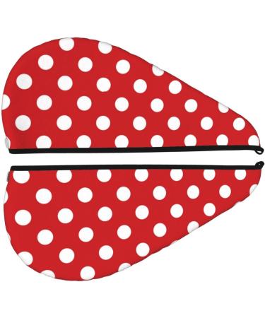 Red Polka Dot Microfiber Hair Towel - Super Absorbent Coral Velvet Wrap for Long Curly Thick Hair - Quick Dry for Women - Buy Online on GoSupps.com