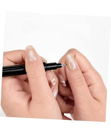 Beatifufu Nail Pen Gel Nail Polish Nail Tools Pen Nail Graffiti Pen Drawing Painting Dots Nail Tool Gel Nail Liner Step 14X1X1CM Black - Buy Online on GoSupps.com