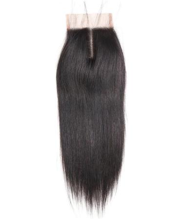 Mila Top Lace Closure Middle Part 4"x4" Brazilian Virgin Hair Straight 100% Unprocessed Human Hair Closure with Baby Hair Natural Color 14inch 14" lace closure middle part - Buy Online on GoSupps.com