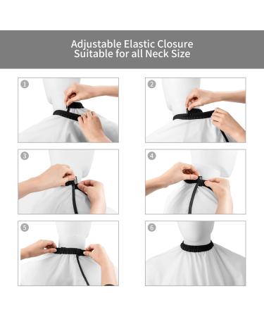 Buy Professional Haircut Cape | Blue Elephants & Cow Print Hairdressing Apron Adjustable Snap Closure - Buy Online on GoSupps.com