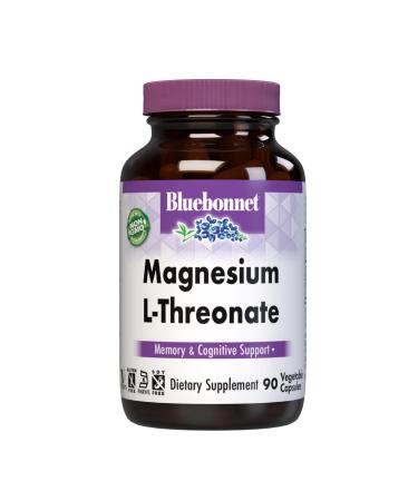 Bluebonnet Nutrition Magnesium L-Threonate  for Cognitive Function and Mood  Soy-Free  Gluten-Free  Non-GMO  Dairy-Free  Kosher  Vegan  90 Vegetable Capsules  30 Servings - Buy Online on GoSupps.com