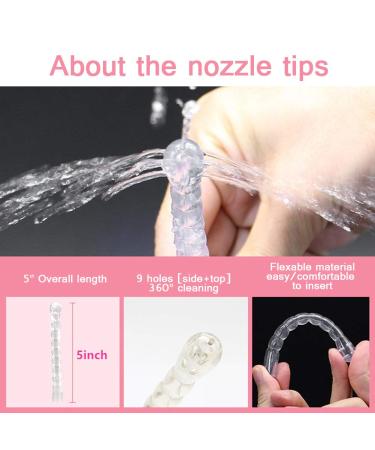 Vaginal Cleaning Syringe | Reusable Manual Pressure Cleaner Kit with 3 Nozzles - 600ml Capacity for Personal Hygiene - Buy Online on GoSupps.com