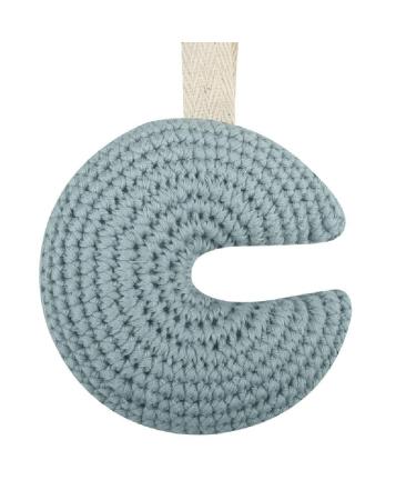 Fackloxc portable baby pacifier holder lunar shape cotton for hanging with a 13 cm long lane 1 pack with pacifier clip 569