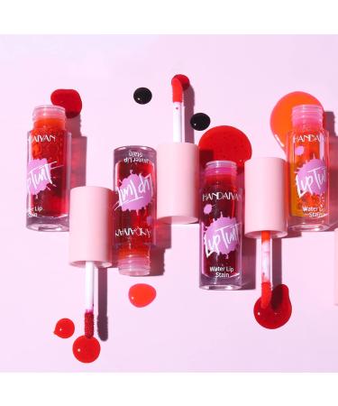 BSMKCL 6 Colors Water Lip Tint Set - High Pigment, Long-Lasting Lip Gloss for Women - Moisturizing Lip Stain Gift Set - Buy Online on GoSupps.com