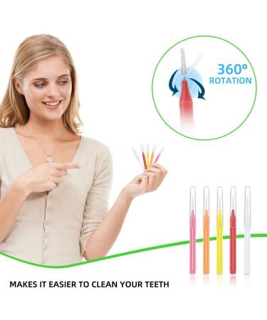 75-Piece Braces Brush Set | Interdental Cleaning & Dental Hygiene Tools | Bendable Flosser | 5 Color Options - Buy Online on GoSupps.com