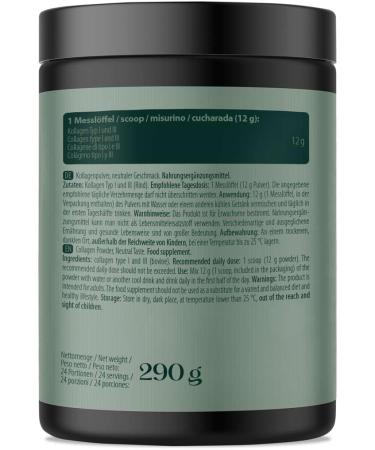 Natuready Collagen Peptide Powder - High Dose Type I & III No Added Sugar 3 Flavors 24 Portions - Laboratory Tested Tasteless & Neutral - Buy Online on GoSupps.com