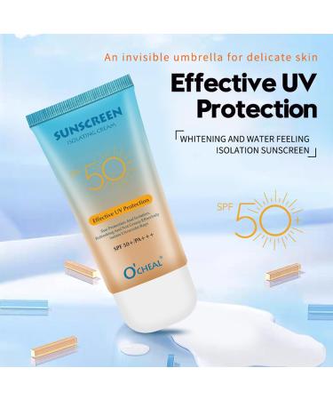 Sun Cream SPF 50 SPF 50 Face Moisturiser Face Sunscreen for Sunscreen Black and Prevent Sunburn Sunscreen SPF 50 Face Refreshing and Non-Sticky Face Sun Cream SPF 50 for All Skin Typle - Buy Online on GoSupps.com