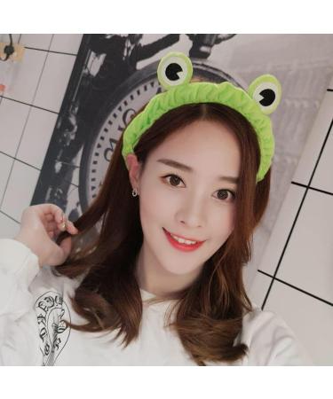 Frog Headband Hair Band Green Frog Spa Headband Makeup Hair Hoop Elastic Stretchy Head Band Elastic Broadside Hair Band Hair Jewelry for Face Washing Shower Sports Yoga Beauty Skincare Style 1 - Buy Online on GoSupps.com