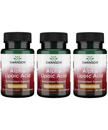 Alpha Lipoic Acid - Antioxidant Activity Supplement - 300 mg 60 Capsules (3 Pack)