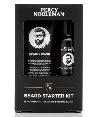 Percy Nobleman Beard Starter Kit  A Beard Grooming Kit Containing Beard Oil and Wash  30ml / 75ml