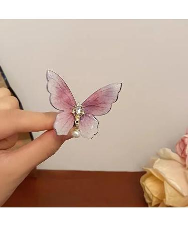 Sweet Hair Clip Stylish Butterfly Hairpin Fashionable Hair Barrette Delicate Hair Jewelry Hair Ornaments Women Girl Butterfly Hairpin 1 x Purple Butterfly - Buy Online on GoSupps.com
