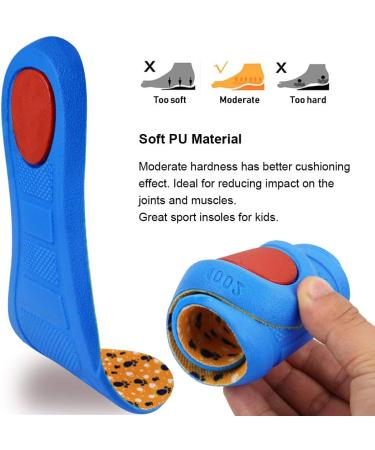 Buy Ailaka Children's Orthotic Athletic Insoles - Comfortable Shock-Absorbing Foot Support for Running (EU 32-35) - Orange - Buy Online on GoSupps.com