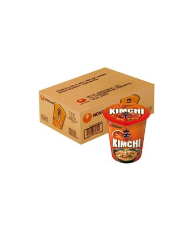 CNMART Nong Shim Kimchi Flavour Instant Noodle Soup Cup 75g (Pack of 12)