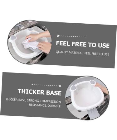 Hohopeti 1 Set wash basin hand wash clothes laundry washboard washing clothes board ice bucket baby household Grey 30x29cm - Buy Online on GoSupps.com