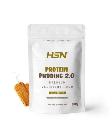 HSN HSN Protein Pudding 2.0 | Speculoos 500g 13 servings per pack | High-protein gluten-free and vegan pudding | Ideal low-calorie dessert or snack with no added sugar