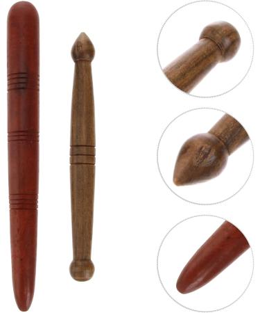 MILISTEN Thai Wooden Massage Stick - Handheld Foot & Head Massage Tool for Relaxation - 2pcs | Ideal for Home & Travel - Buy Online on GoSupps.com