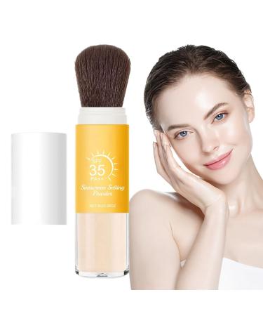 Sun Powder for Face Solar-Setting Powder Translucent Seboregulator Control Matte Effect Buildable and Resistant Texture for Sensitive Oily Skin Scalp Body Under Makeup