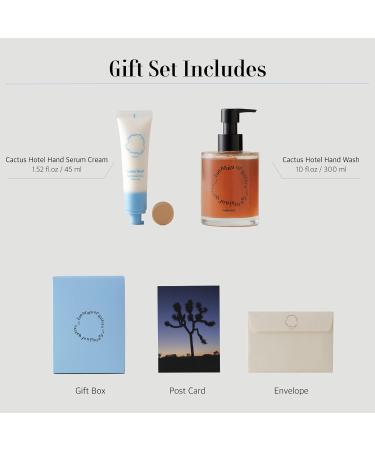Fountain of Waters Cactus Hotel Hand Wash & Serum Set - Vegan Cruelty-Free Gift for Her - Premium Almond Oil infused - 300ml & 45ml - Crafted in Korea - Buy Online on GoSupps.com