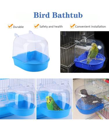 NINGVIHE Bird Bath for Cage Bird Bath Tub Bird Cage Accessories Parrot Bathing Tub for Small Birds Canary Budgies Parrots (A Style) - Buy Online on GoSupps.com