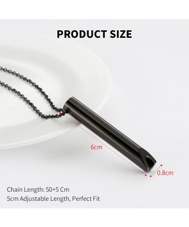 Mayoii Breathing Necklace for Stress Relief - Black+Silver - Buy Online on GoSupps.com