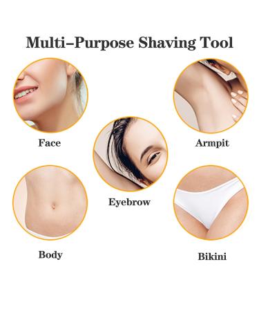 Buy Women's Eyebrow Razor & Face Shaver - Collapsible Travel Pack of 3 | Perfect Facial Hair Removal Tool for Dermaplaning - Buy Online on GoSupps.com