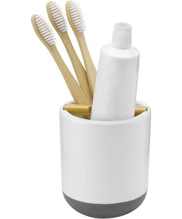 Full Circle Keep It Clean Toothbrush Holder with Bamboo Accent - White - Buy Online on GoSupps.com