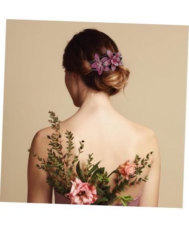 Beatifufu Grip Flower Back Hair Clip Back Hair Holder Clip Rhinestones Back Hair Holder Back Hair Barrette Rhinestones Back Hair Clip - Buy Online on GoSupps.com