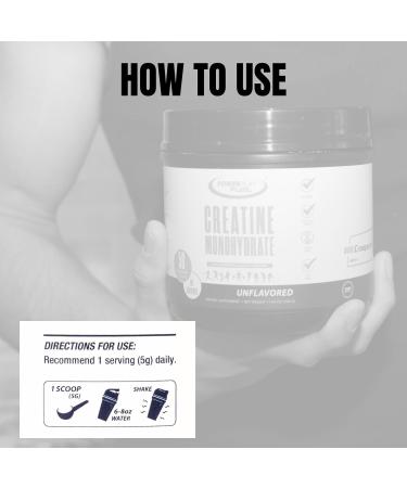 CREATINE Monohydrate Powder Supports Energy, Brain & Muscle Health, and Recovery for Men & Women - Gluten & GMO Free, Soy Free, Sport Certified Unflavored, 500 G, 100 Servings 1.1 Pound (Pack of 1) - Buy Online on GoSupps.com