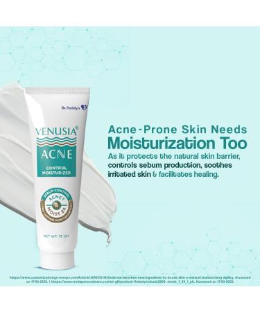 Anti-Acne Moisturizer - Venusia Lotion 2.6oz | Controls Oil Production & Hydrates Skin - Buy Online on GoSupps.com