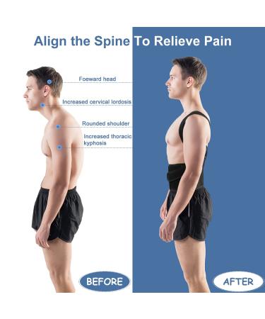 ABACKH Back Brace Posture Corrector for Women and Men - Adjustable Posture Back Brace for Upper and Lower Back Pain Relief - Improve Back Posture and Lumbar Support M(29"-33") Medium - Buy Online on GoSupps.com